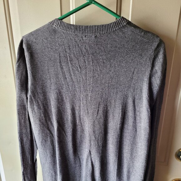 NWT's Faded Glory Gray Cotton/Polyester Cardigan Sweater Size Large 12-14 - Picture 4 of 4